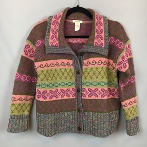 Sundance 100% Lambswool Multicolor Cardigan